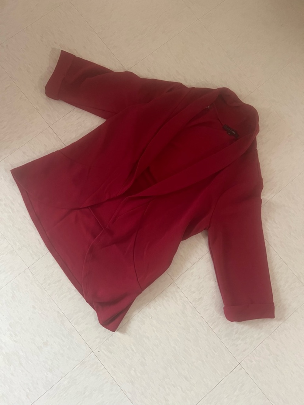 Sloan & Sadie Red Cardigan Blazer
